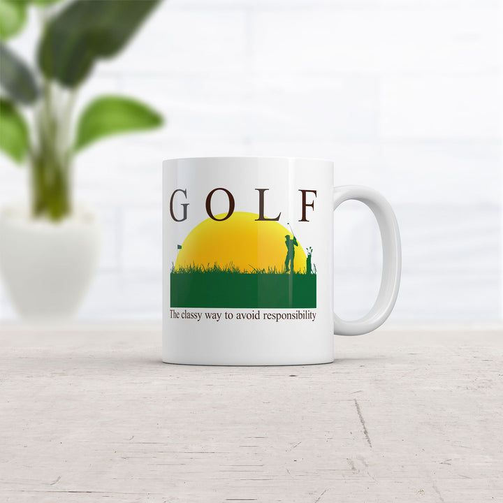 Golf The Classy Way To Avoid Responsibility Mug Funny Golfing Coffee Cup-11oz Image 2