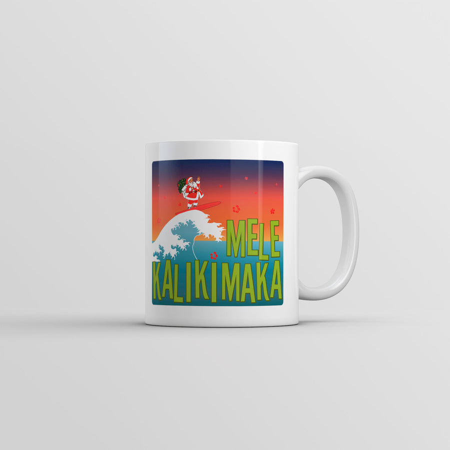 Mele Kalikimaka Mug Funny Surfing Christmas Graphic Coffee Cup-11oz Image 1