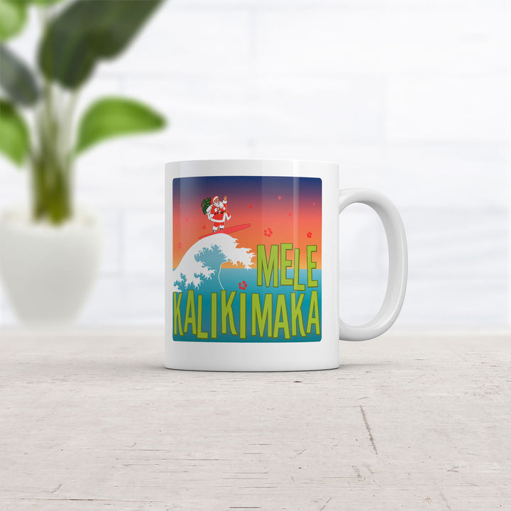 Mele Kalikimaka Mug Funny Surfing Christmas Graphic Coffee Cup-11oz Image 2