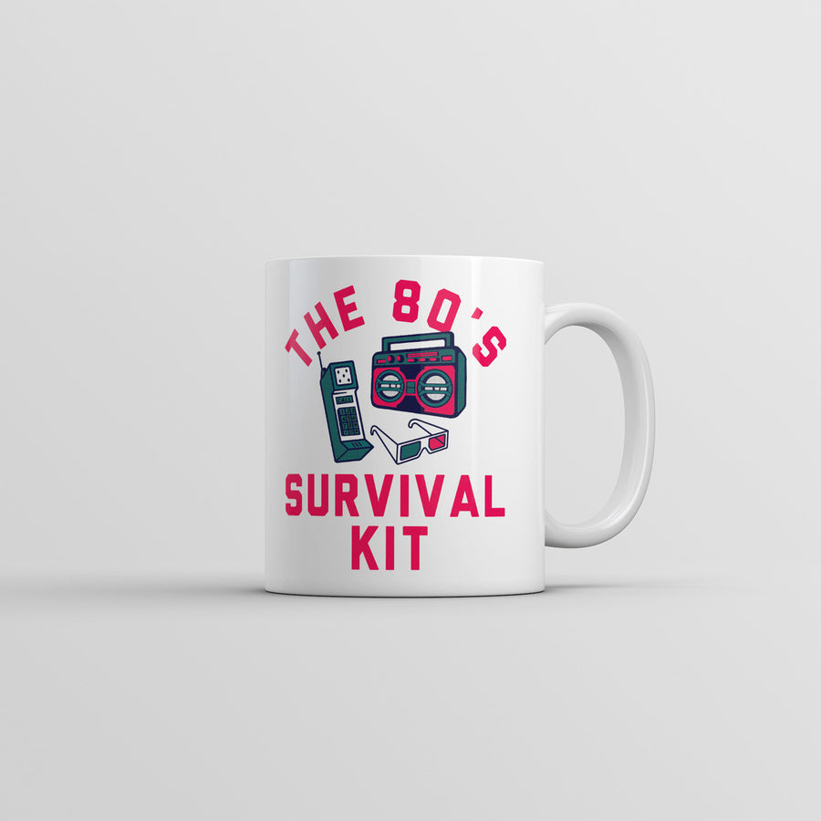The 80s Survival Kit Mug Sarcastic Retro Graphic Coffee Cup-11oz Image 1