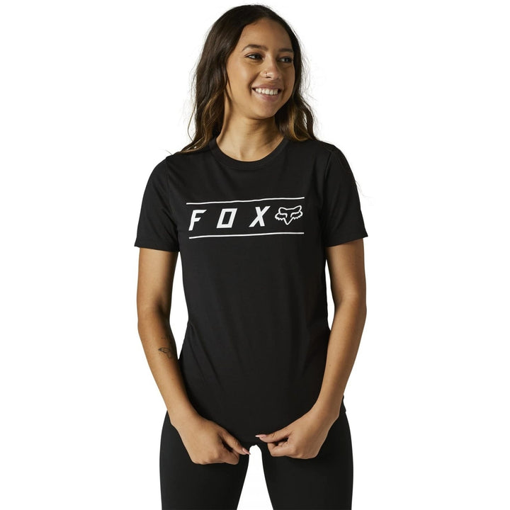 Fox Racing Womens Pinnacle Short Sleeve Tech Tee Black Size Large Performance Wear Image 4