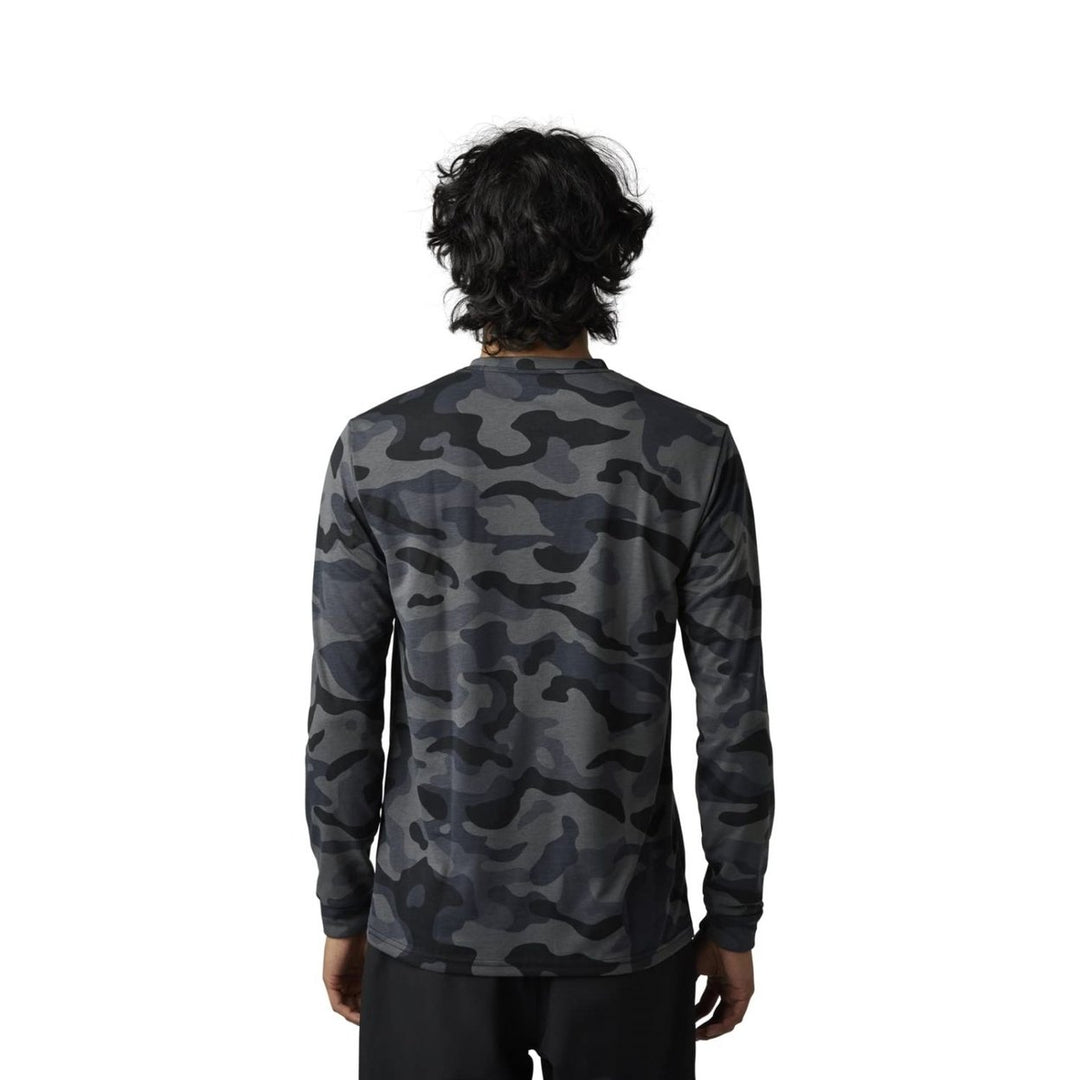 Fox Racing Vzns Long Sleeve Tech Tee Mens Black Camo Size [Insert Size] Image 3