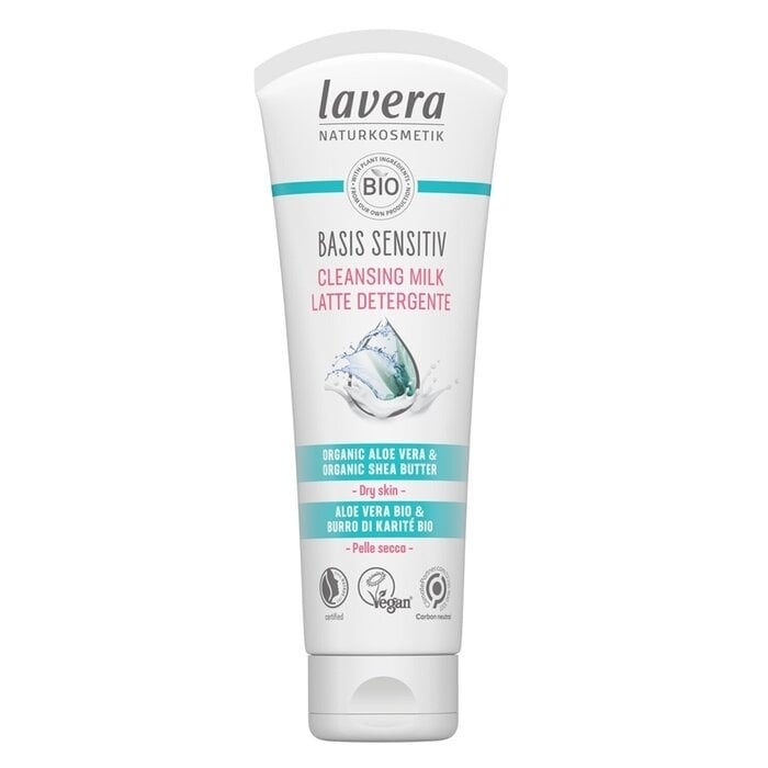 Lavera - Basis Sensitiv Cleansing Milk - Organic Aloe Vera and Organic Shea Butter (For Dry and Sensitive Image 1