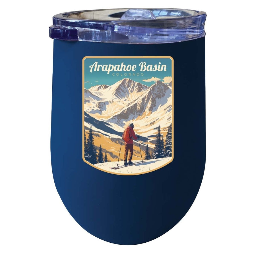 Arapahoe Basin Design A Souvenir 12 oz Insulated Wine Stainless Steel Tumbler Image 1