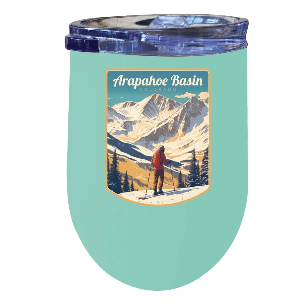 Arapahoe Basin Design A Souvenir 12 oz Insulated Wine Stainless Steel Tumbler Image 2
