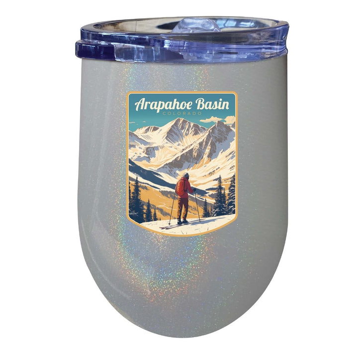 Arapahoe Basin Design A Souvenir 12 oz Insulated Wine Stainless Steel Tumbler Image 3