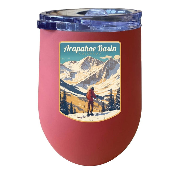 Arapahoe Basin Design A Souvenir 12 oz Insulated Wine Stainless Steel Tumbler Image 4