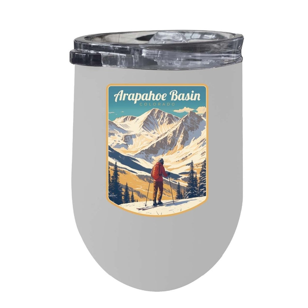 Arapahoe Basin Design A Souvenir 12 oz Insulated Wine Stainless Steel Tumbler Image 4