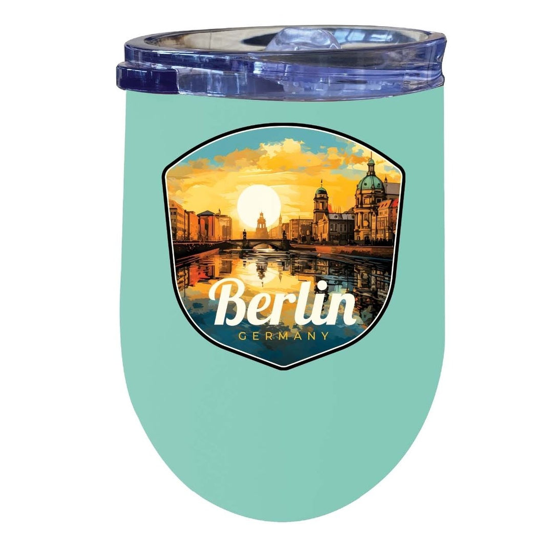 Berlin Germany Design C Souvenir 12 oz Insulated Wine Stainless Steel Tumbler Image 1