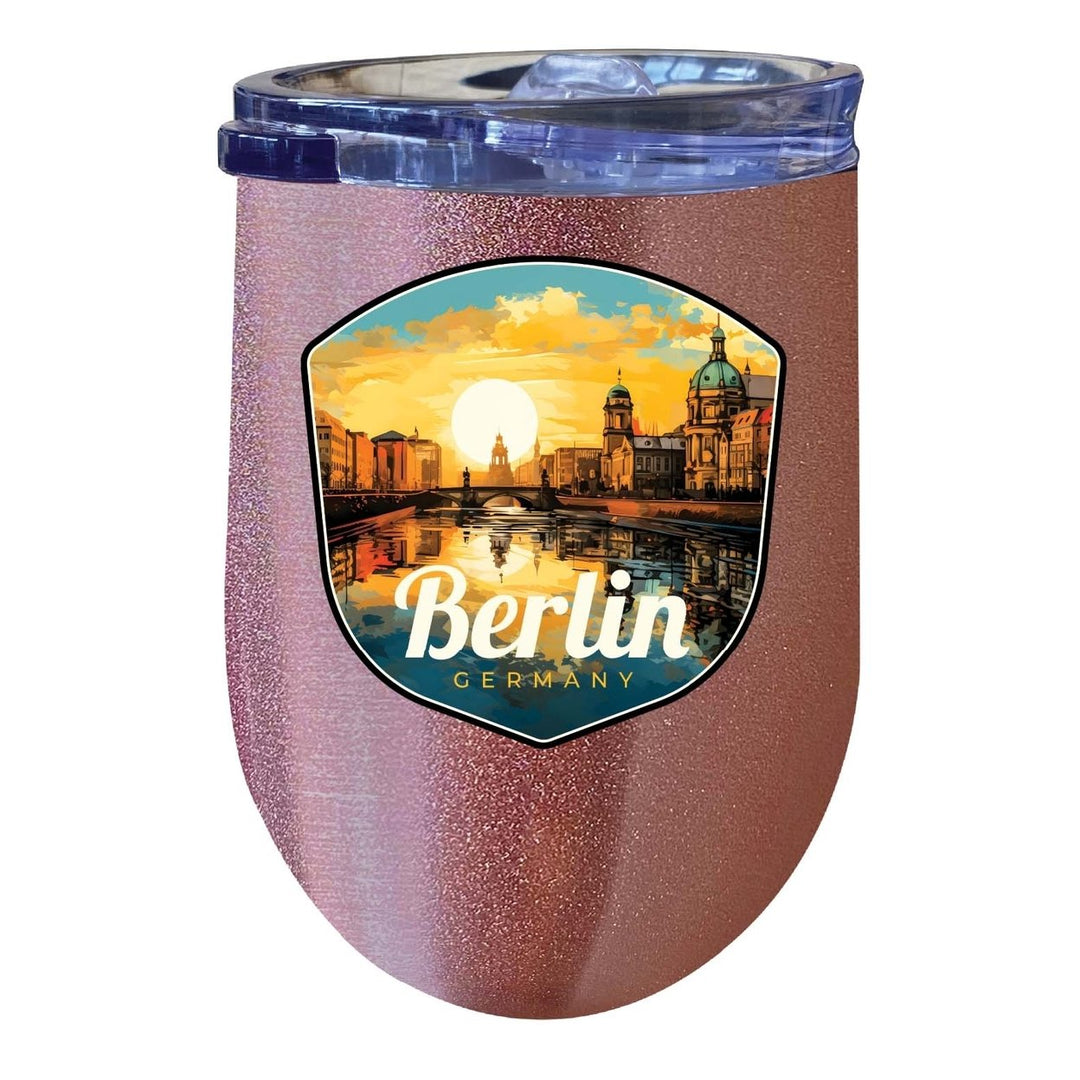 Berlin Germany Design C Souvenir 12 oz Insulated Wine Stainless Steel Tumbler Image 3