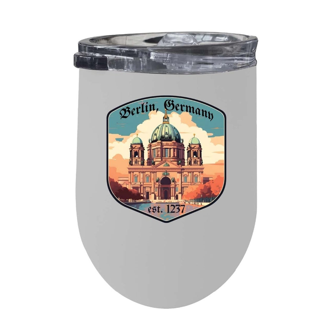 Berlin Germany Design B Souvenir 12 oz Insulated Wine Stainless Steel Tumbler Image 3