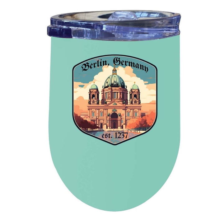 Berlin Germany Design B Souvenir 12 oz Insulated Wine Stainless Steel Tumbler Image 4