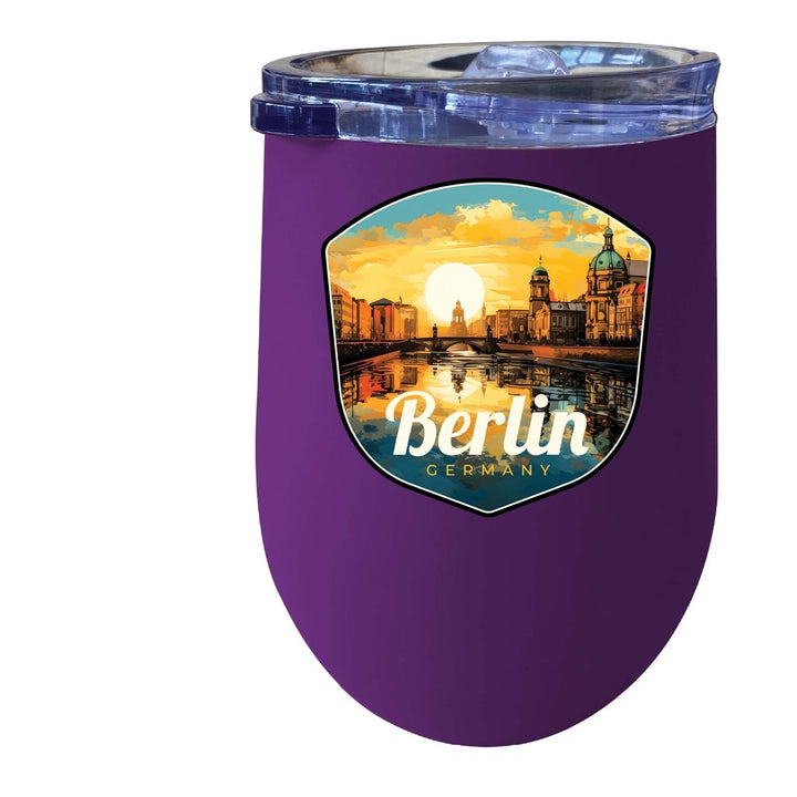 Berlin Germany Design C Souvenir 12 oz Insulated Wine Stainless Steel Tumbler Image 4