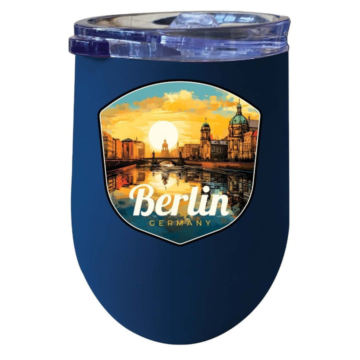 Berlin Germany Design C Souvenir 12 oz Insulated Wine Stainless Steel Tumbler Image 6