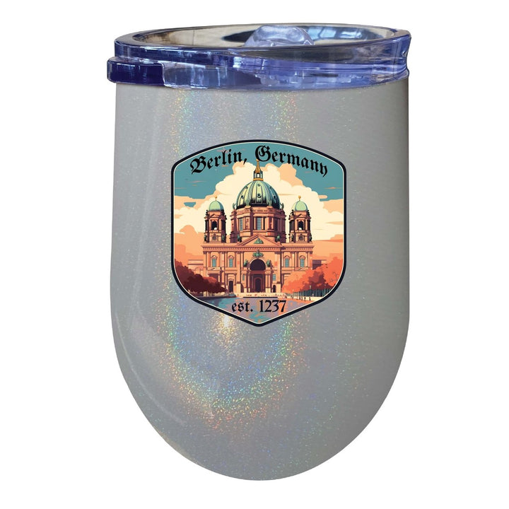 Berlin Germany Design B Souvenir 12 oz Insulated Wine Stainless Steel Tumbler Image 4