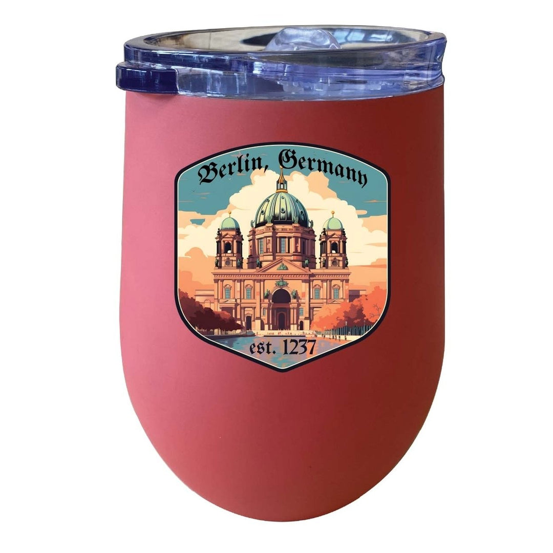 Berlin Germany Design B Souvenir 12 oz Insulated Wine Stainless Steel Tumbler Image 6