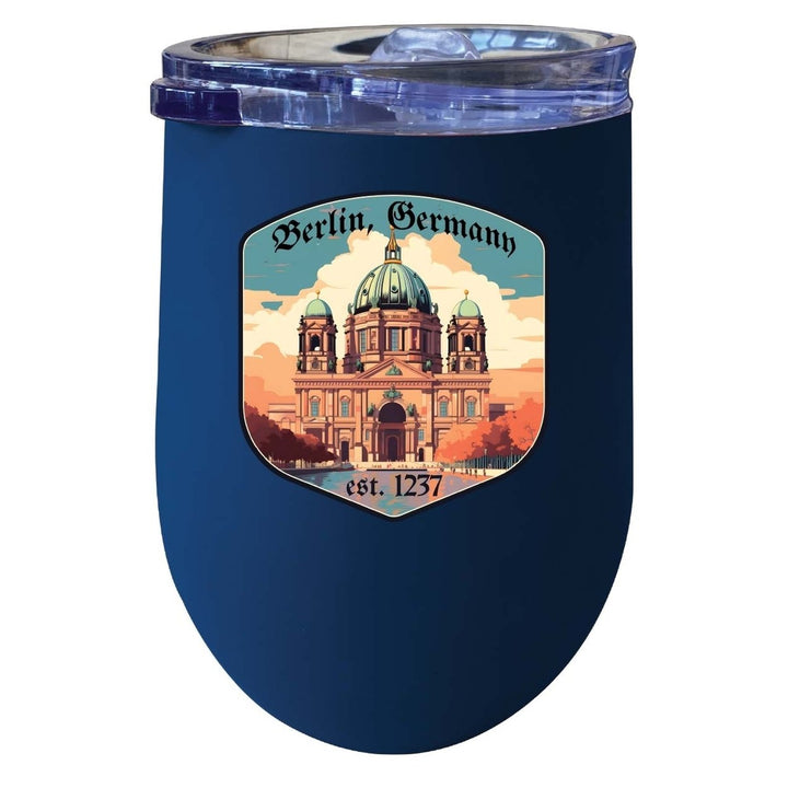 Berlin Germany Design B Souvenir 12 oz Insulated Wine Stainless Steel Tumbler Image 7