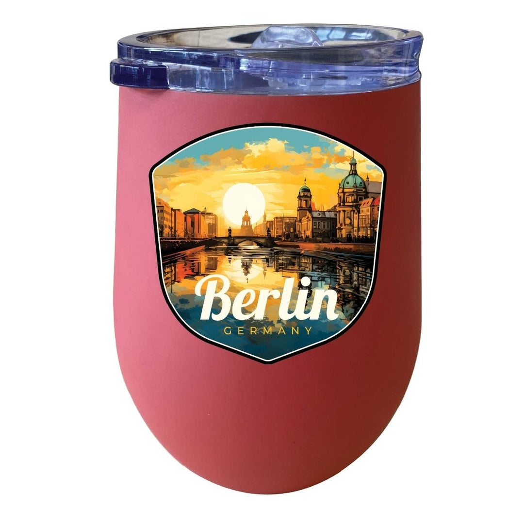 Berlin Germany Design C Souvenir 12 oz Insulated Wine Stainless Steel Tumbler Image 7