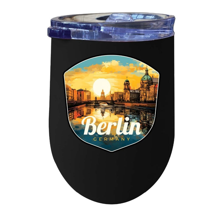 Berlin Germany Design C Souvenir 12 oz Insulated Wine Stainless Steel Tumbler Image 8