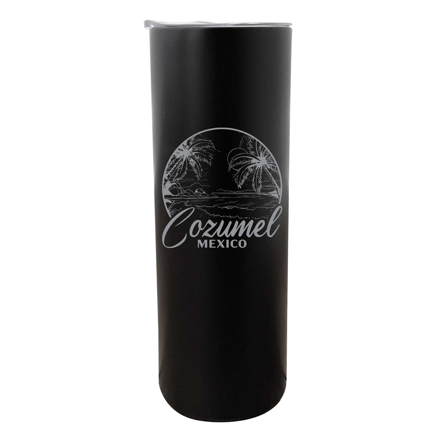 Cozumel Mexico Souvenir 20 oz Engraved Insulated Stainless Steel Skinny Tumbler Image 1