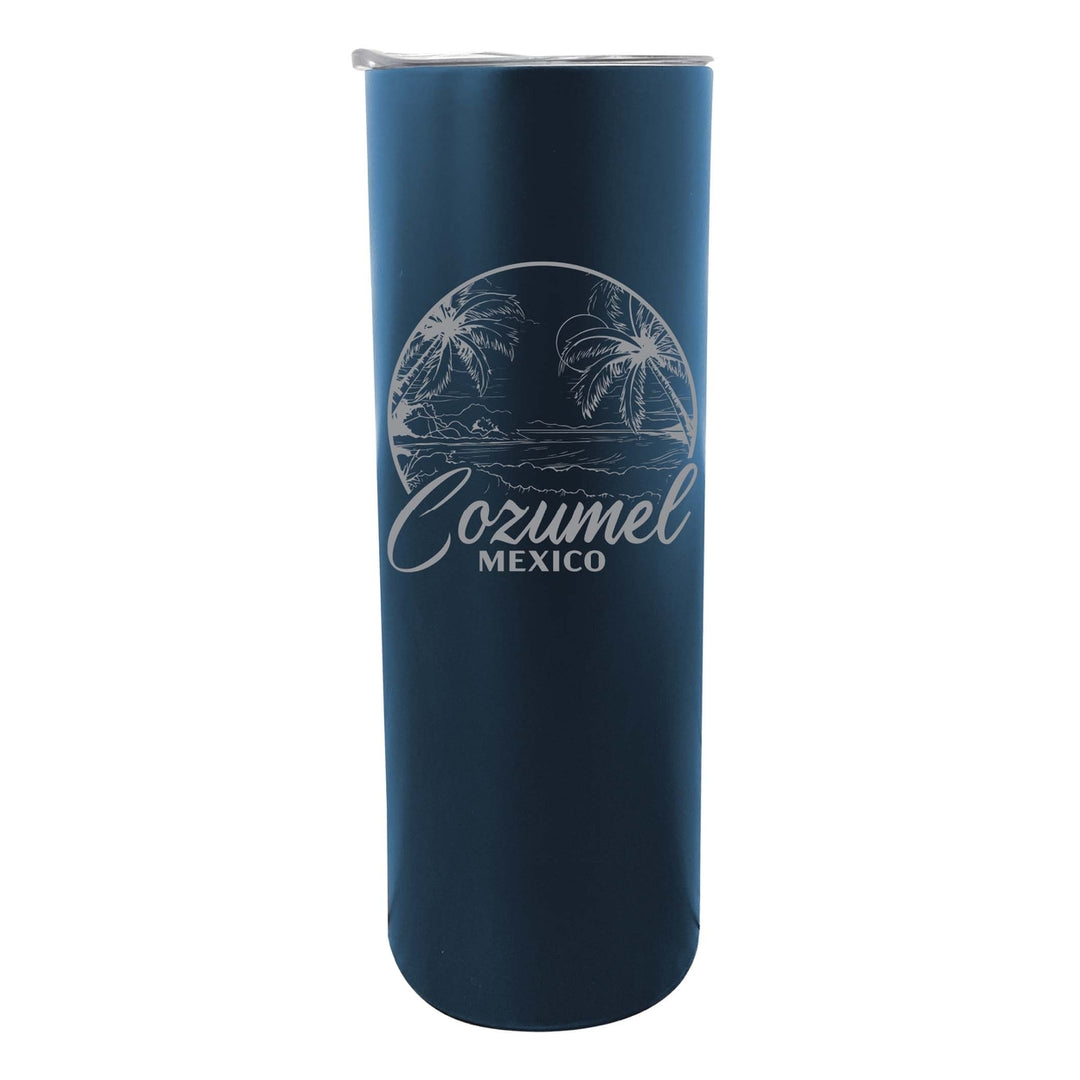 Cozumel Mexico Souvenir 20 oz Engraved Insulated Stainless Steel Skinny Tumbler Image 4