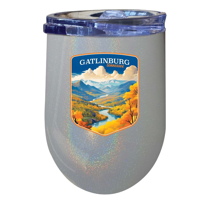 Gatlinburg Tennessee Design D Souvenir 12 oz Insulated Wine Stainless Steel Tumbler Image 3