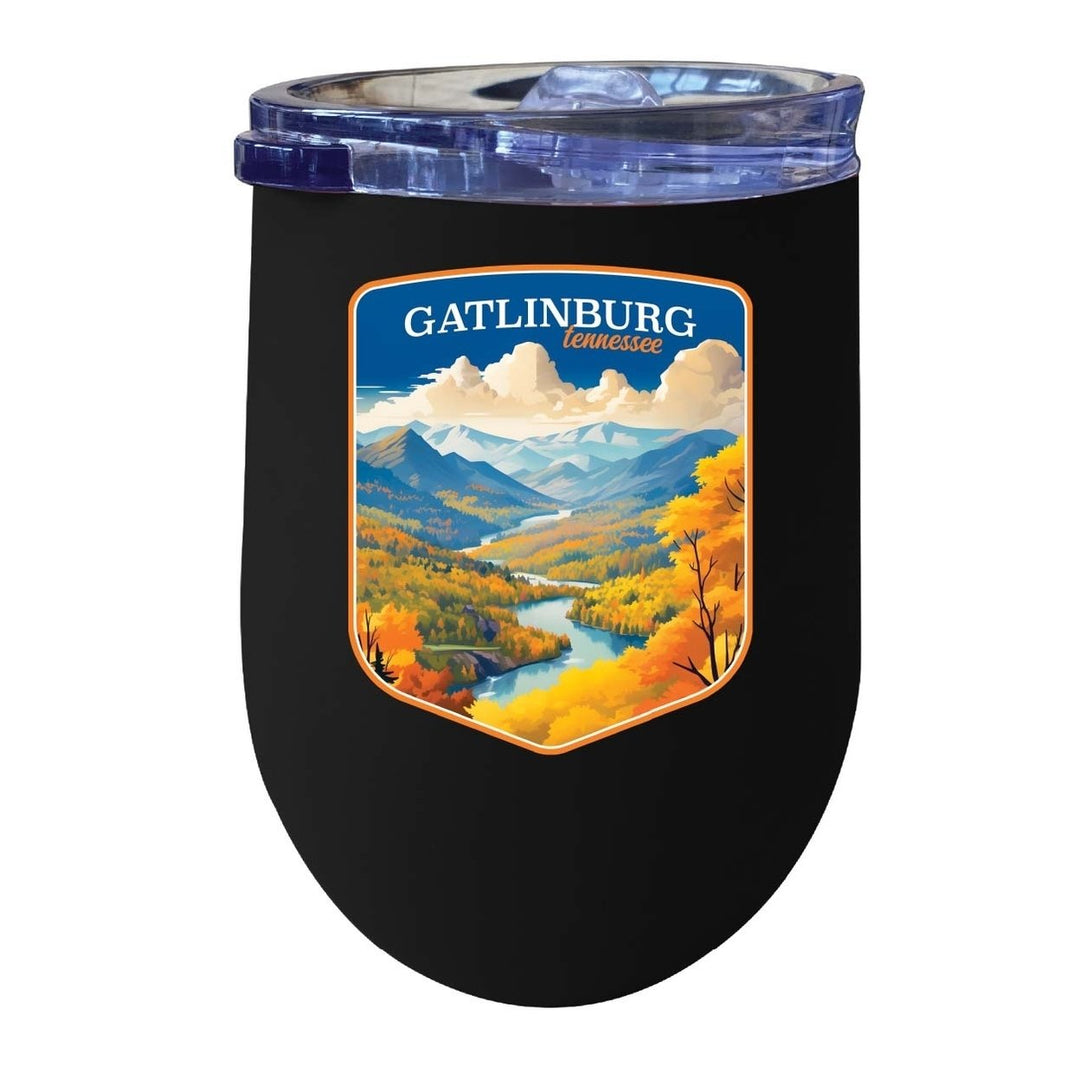 Gatlinburg Tennessee Design D Souvenir 12 oz Insulated Wine Stainless Steel Tumbler Image 7