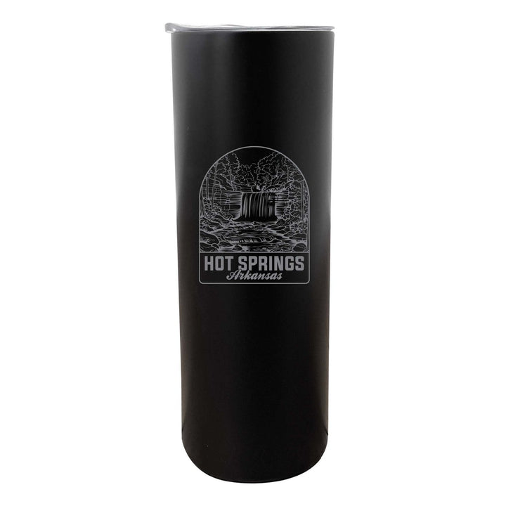 Hot Springs Arkansas Souvenir 20 oz Engraved Insulated Stainless Steel Skinny Tumbler Image 2