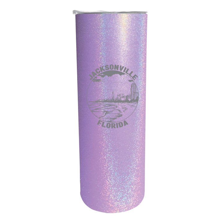 Jacksonville Florida Souvenir 20 oz Engraved Insulated Stainless Steel Skinny Tumbler Image 1