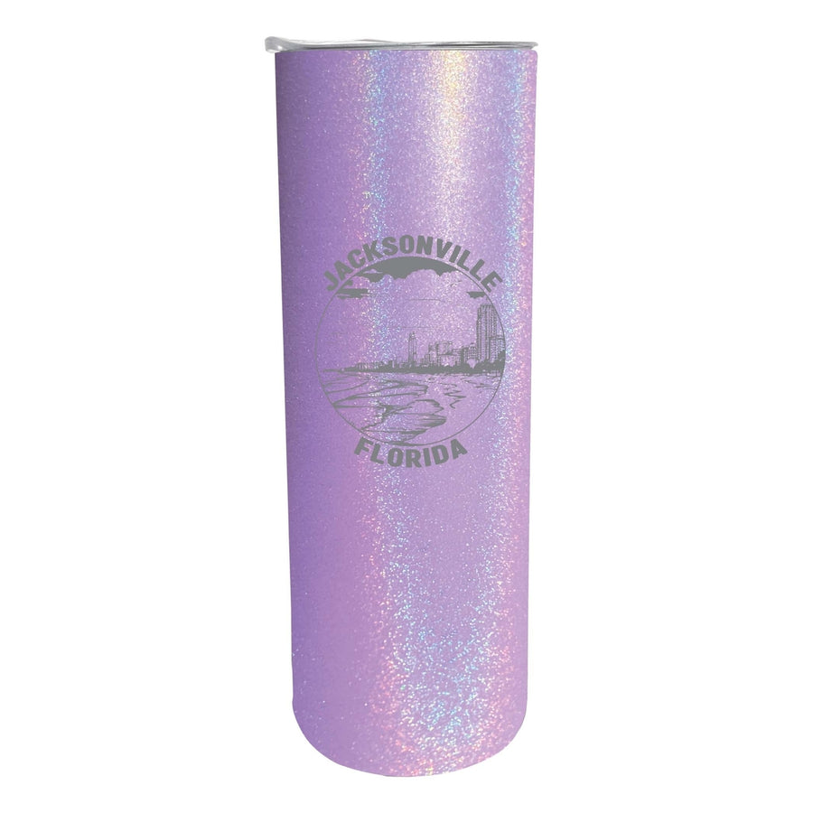 Jacksonville Florida Souvenir 20 oz Engraved Insulated Stainless Steel Skinny Tumbler Image 1