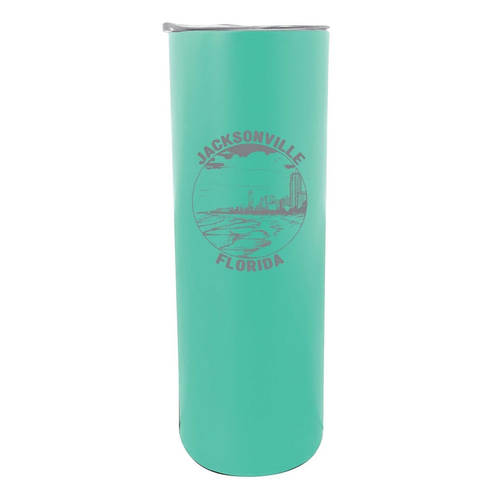 Jacksonville Florida Souvenir 20 oz Engraved Insulated Stainless Steel Skinny Tumbler Image 3