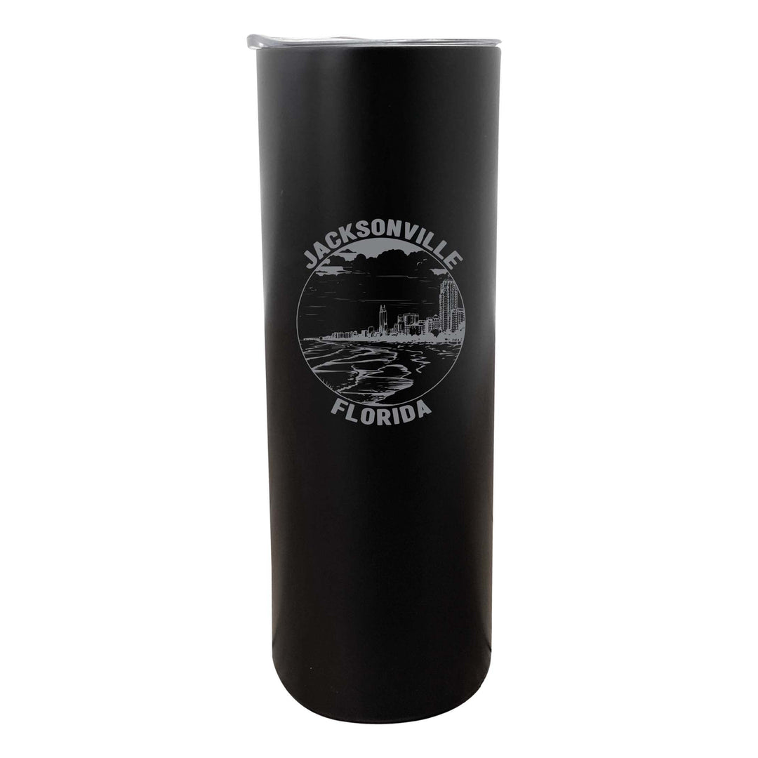 Jacksonville Florida Souvenir 20 oz Engraved Insulated Stainless Steel Skinny Tumbler Image 4