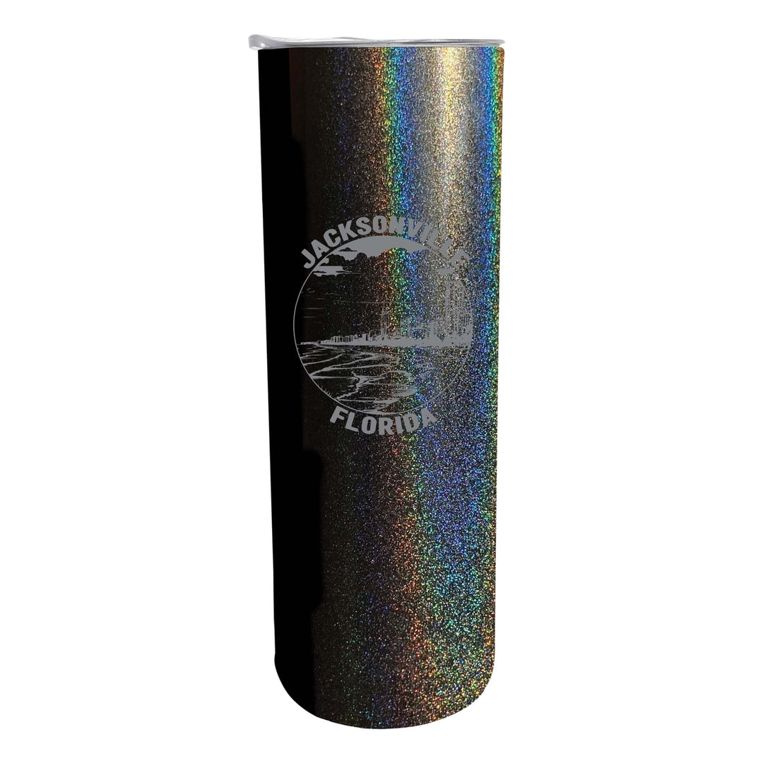 Jacksonville Florida Souvenir 20 oz Engraved Insulated Stainless Steel Skinny Tumbler Image 4