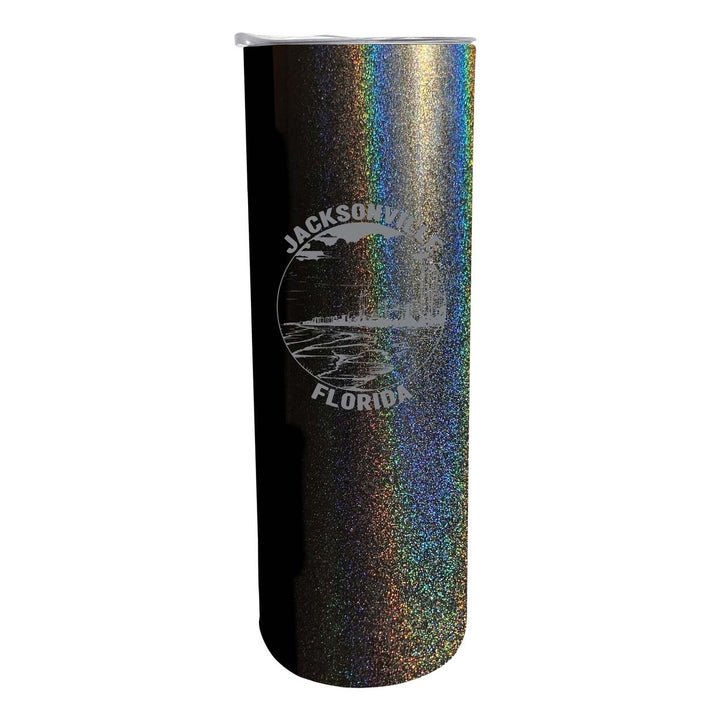 Jacksonville Florida Souvenir 20 oz Engraved Insulated Stainless Steel Skinny Tumbler Image 1