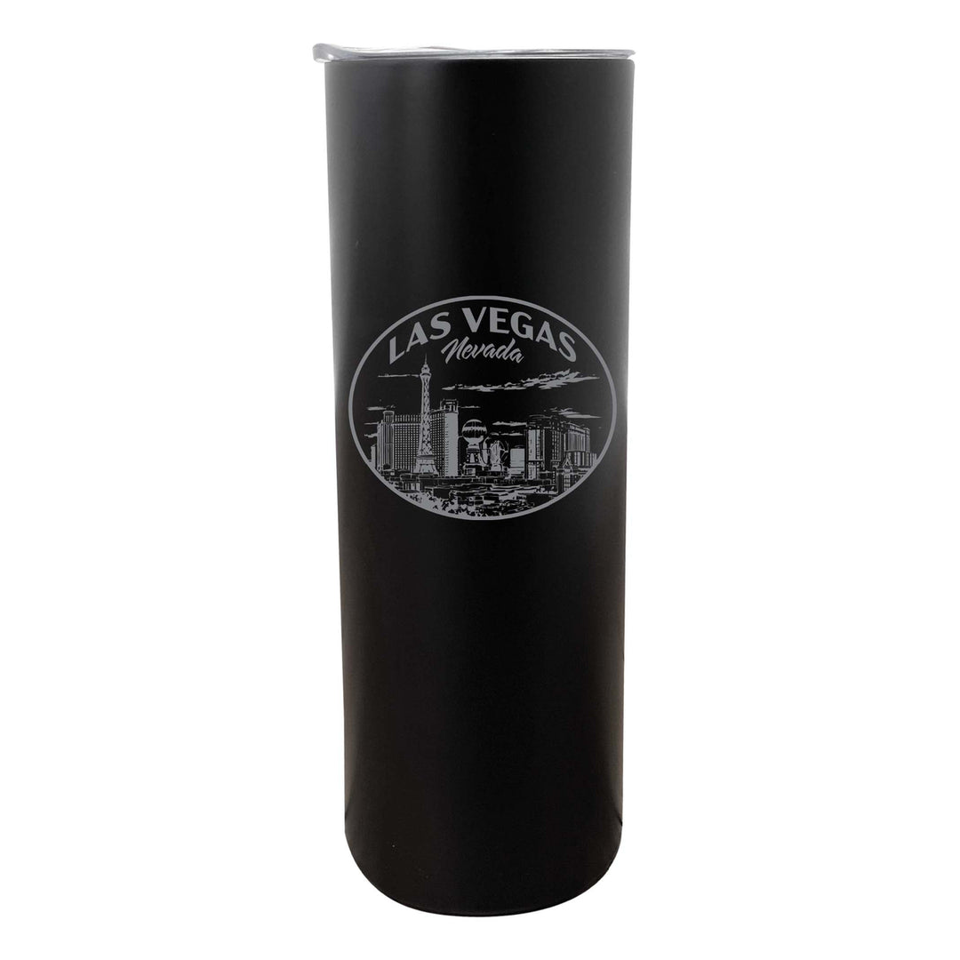 Las Vegas Nevada Souvenir 20 oz Engraved Insulated Stainless Steel Skinny Tumbler Image 3