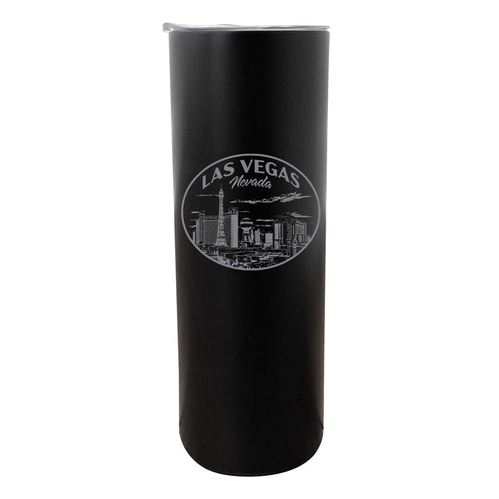 Las Vegas Nevada Souvenir 20 oz Engraved Insulated Stainless Steel Skinny Tumbler Image 1