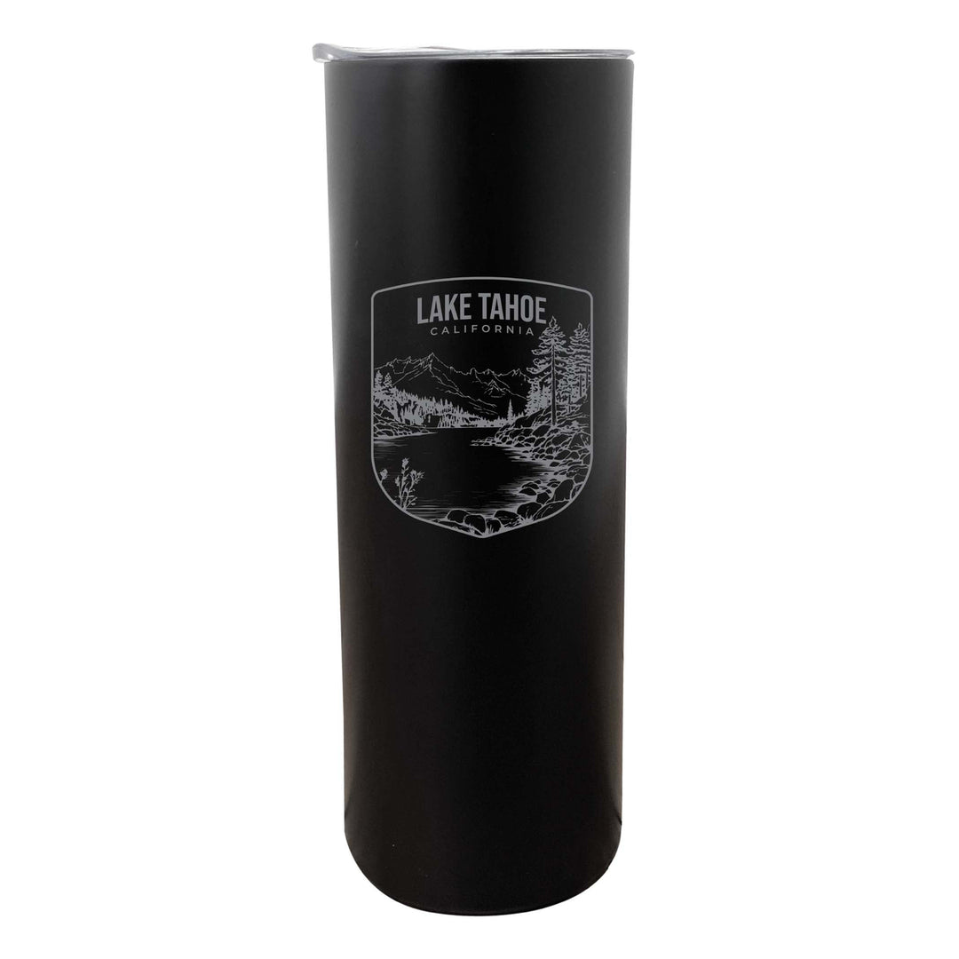 Lake Tahoe California Souvenir 20 oz Engraved Insulated Stainless Steel Skinny Tumbler Image 2