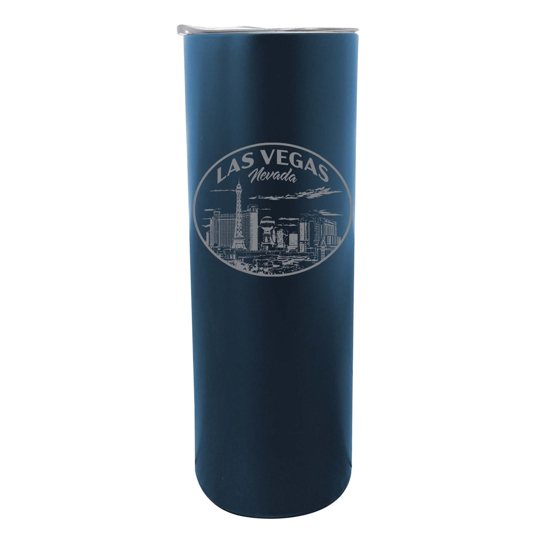 Las Vegas Nevada Souvenir 20 oz Engraved Insulated Stainless Steel Skinny Tumbler Image 4