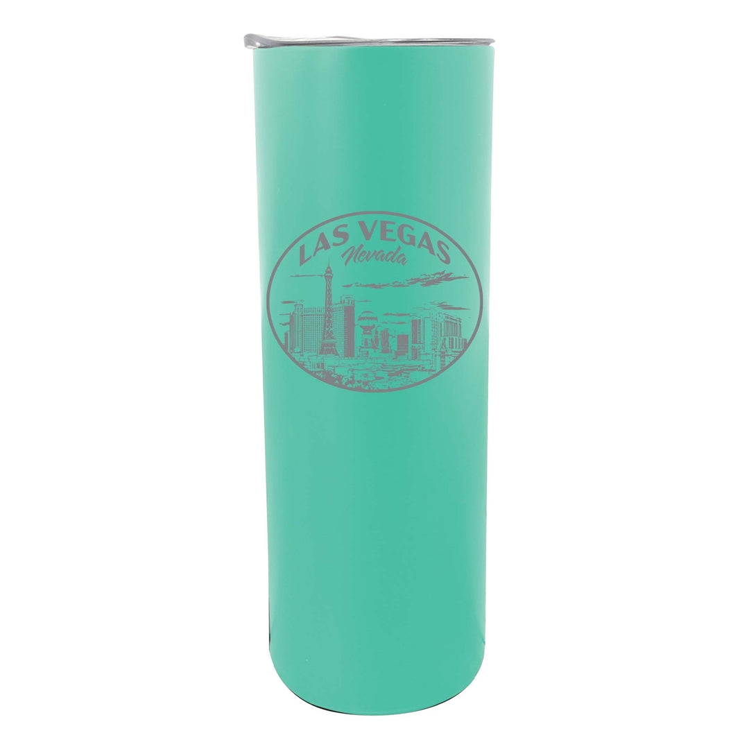 Las Vegas Nevada Souvenir 20 oz Engraved Insulated Stainless Steel Skinny Tumbler Image 6