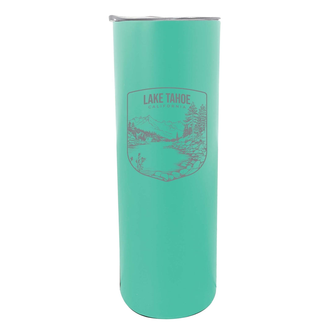 Lake Tahoe California Souvenir 20 oz Engraved Insulated Stainless Steel Skinny Tumbler Image 4