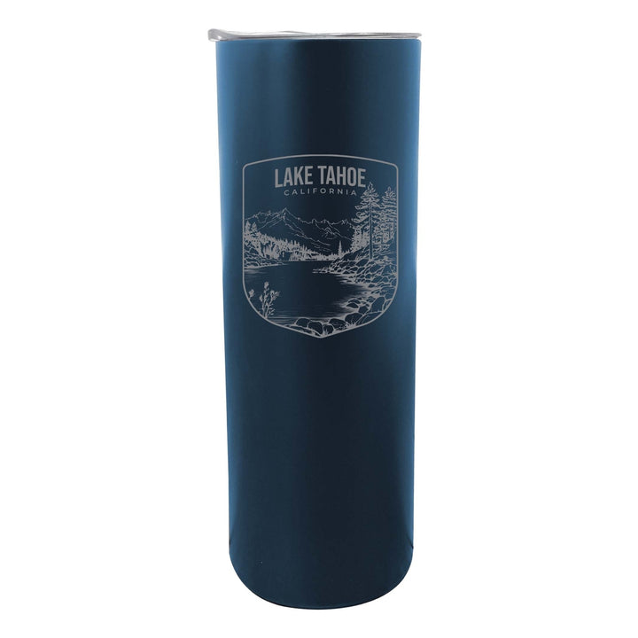 Lake Tahoe California Souvenir 20 oz Engraved Insulated Stainless Steel Skinny Tumbler Image 6