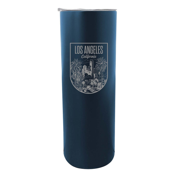 Los Angeles California Engraving 2 Souvenir 20 oz Engraved Insulated Stainless Steel Skinny Tumbler Image 1