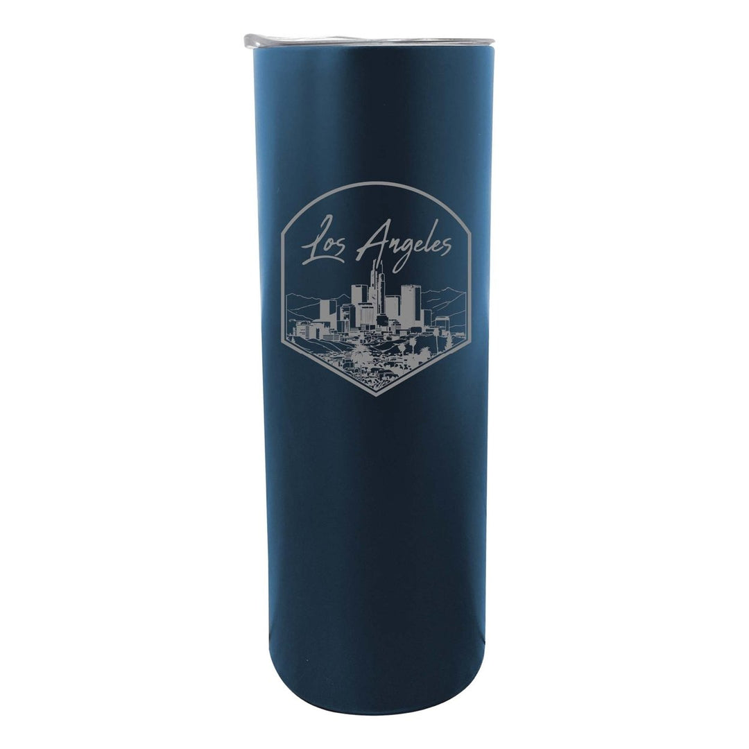 Los Angeles California Engraving 1 Souvenir 20 oz Engraved Insulated Stainless Steel Skinny Tumbler Image 1