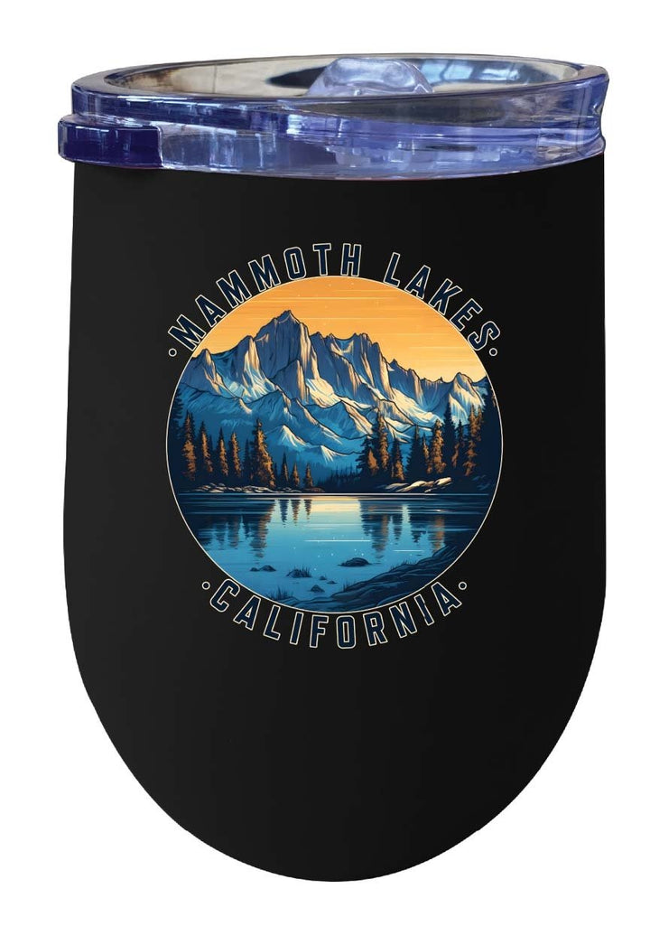 Mammoth Lakes California Design B Souvenir 12 oz Insulated Wine Stainless Steel Tumbler Image 3