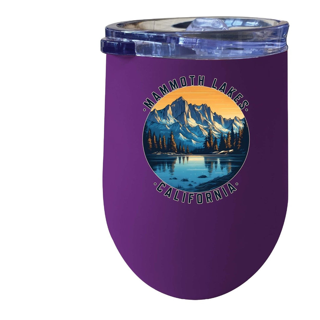 Mammoth Lakes California Design B Souvenir 12 oz Insulated Wine Stainless Steel Tumbler Image 7