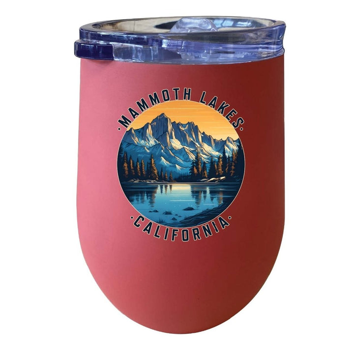 Mammoth Lakes California Design B Souvenir 12 oz Insulated Wine Stainless Steel Tumbler Image 8