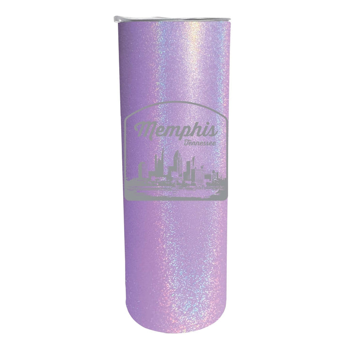 Memphis Tennessee Souvenir 20 oz Engraved Insulated Stainless Steel Skinny Tumbler Image 2