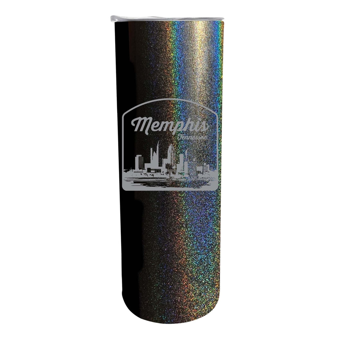 Memphis Tennessee Souvenir 20 oz Engraved Insulated Stainless Steel Skinny Tumbler Image 4