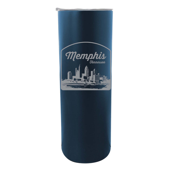 Memphis Tennessee Souvenir 20 oz Engraved Insulated Stainless Steel Skinny Tumbler Image 4