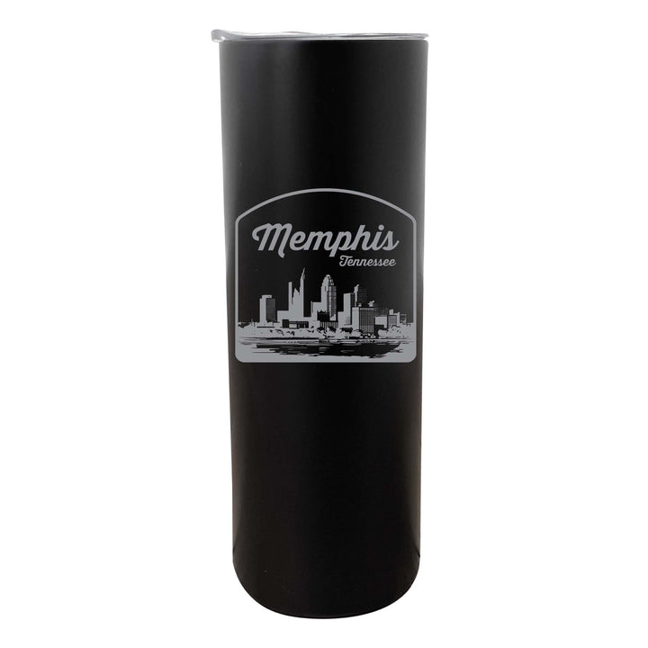 Memphis Tennessee Souvenir 20 oz Engraved Insulated Stainless Steel Skinny Tumbler Image 6